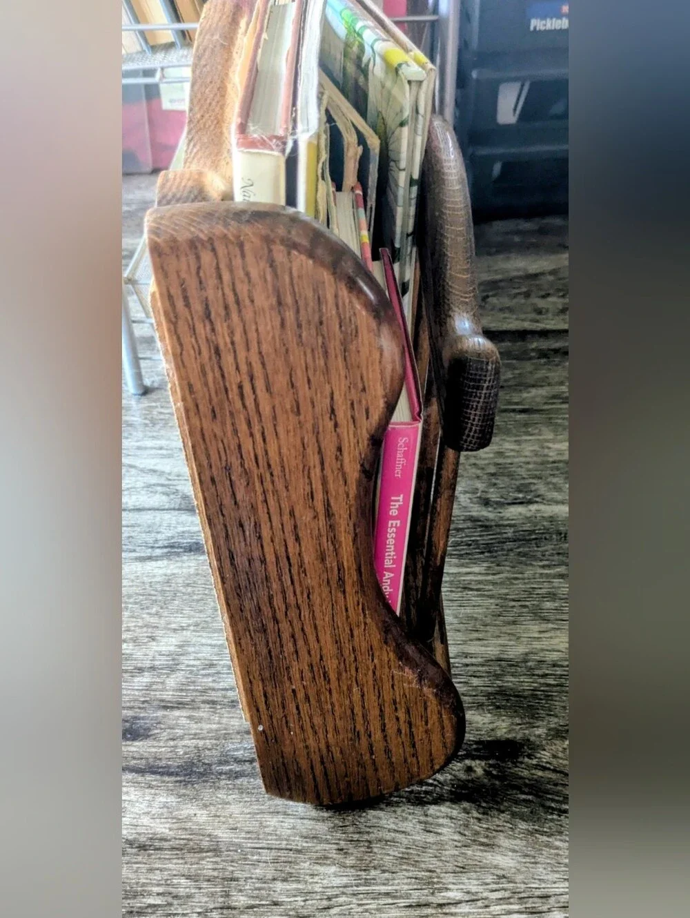 Rare Vintage Solid Wood Wall Rack Heavy-duty, beautifully crafted solid wood